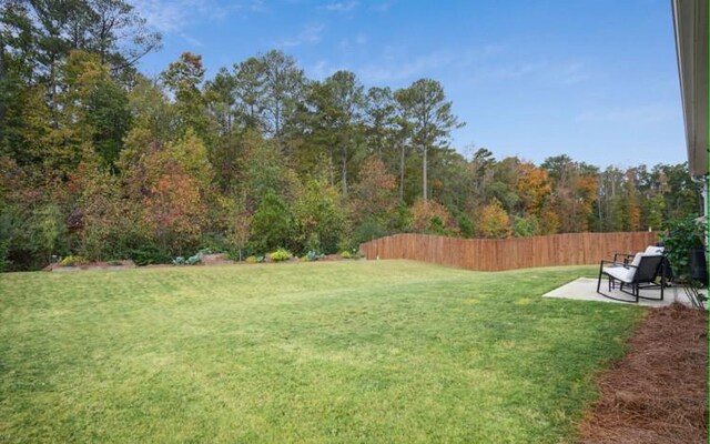 view of yard with a patio