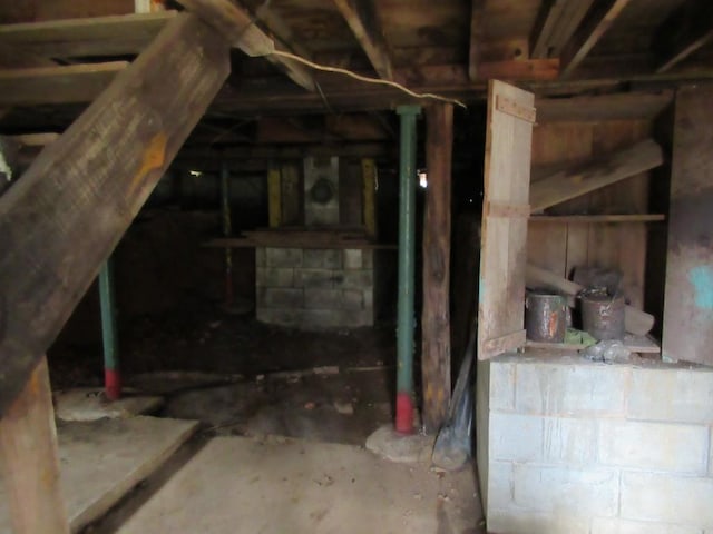 view of basement