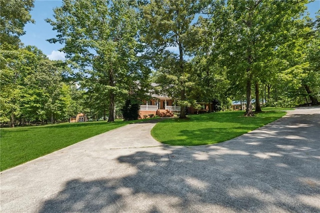 view of front of property with a front yard