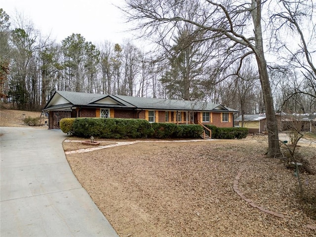 view of ranch-style house