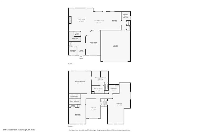 508 Cascade Walk, Mcdonough, GA 30253 - plan