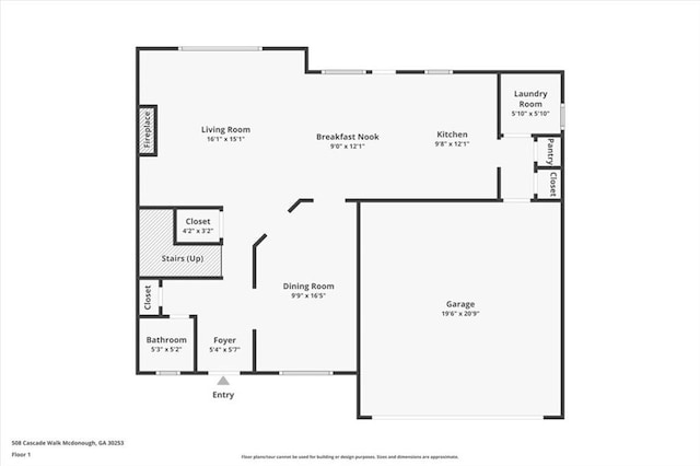508 Cascade Walk, Mcdonough, GA 30253 - plan