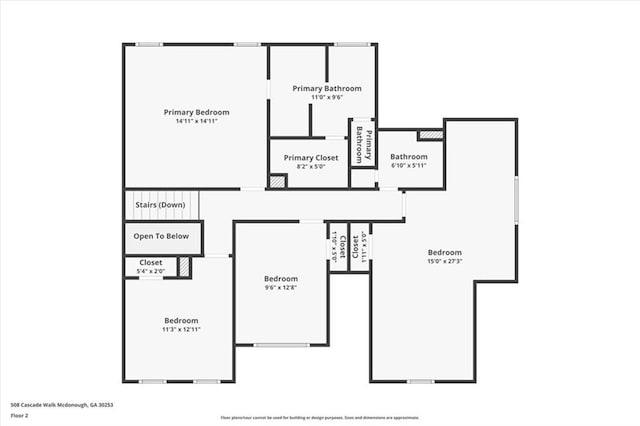 508 Cascade Walk, Mcdonough, GA 30253 - floor plan