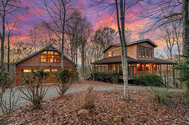 exterior space featuring a porch