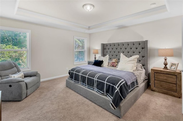 104 Auburn Crossing Way, Auburn, GA 30011 - bedroom with a tray ceiling, carpet floors, baseboards, and ornamental molding