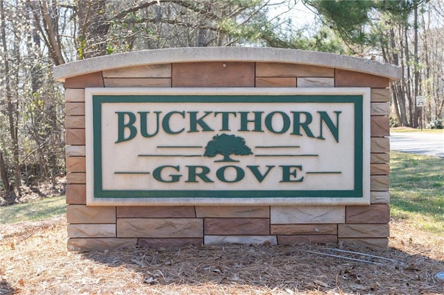 view of community sign