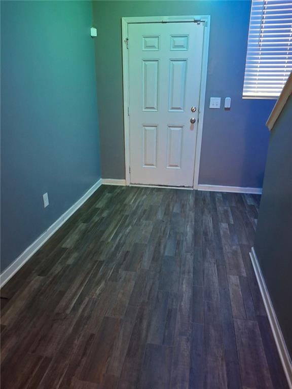 entrance foyer with dark hardwood / wood-style flooring