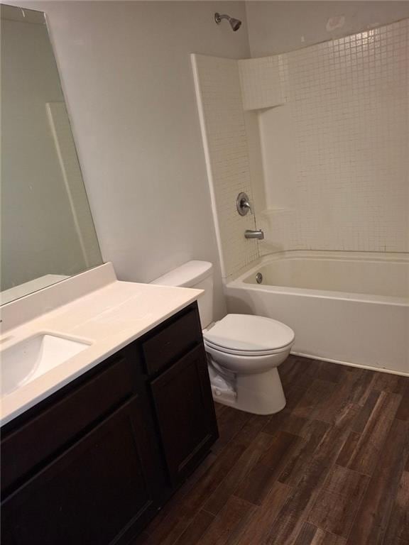 full bathroom with vanity, toilet, and shower / bath combination