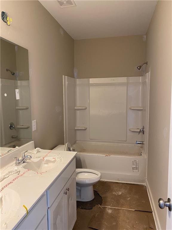 258 Westminster Ct, Winder, GA 30680 - bathroom featuring double vanity,  shower combination, toilet, and baseboards
