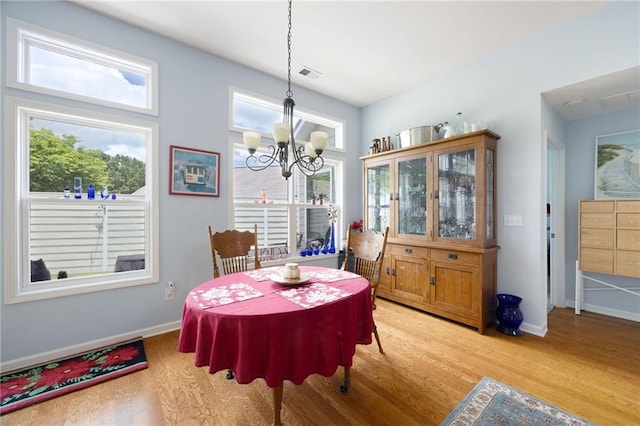 418 Thaxton Ln, Woodstock, GA 30188 - dining space with a chandelier and light wood-style flooring