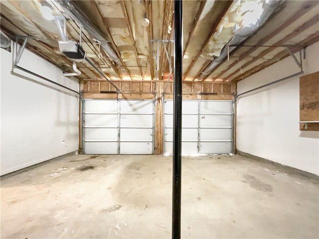 garage featuring a garage door opener