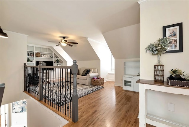 bedroom featuring vaulted ceiling and hardwood / wood-style floors