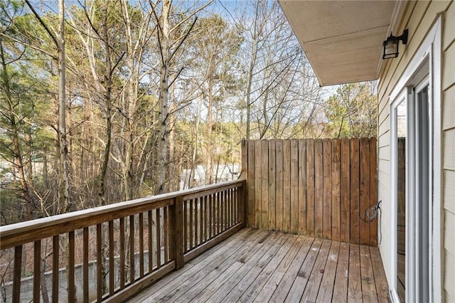 view of wooden deck