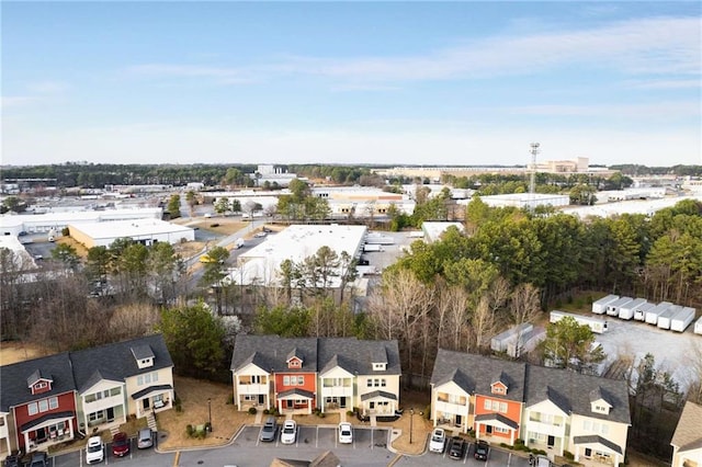 aerial view with a residential view