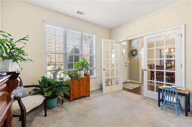 hallway featuring dark hardwood / wood-style floors and a wealth of natural light