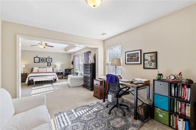 walk in closet with carpet flooring