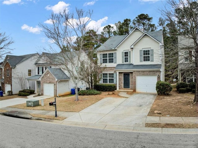 view of property with a garage