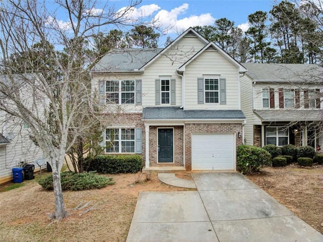 front of property featuring a garage