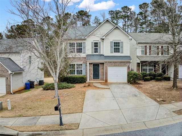 view of property featuring a garage