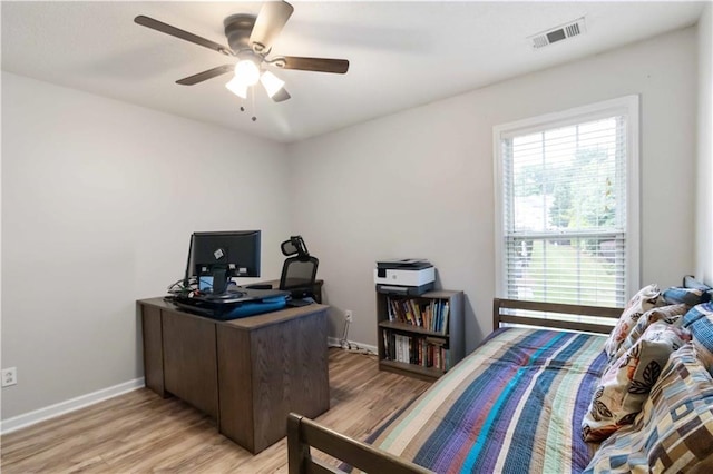 113 Regent Pl, Woodstock, GA 30188 - bedroom featuring light wood-type flooring, baseboards, and ceiling fan