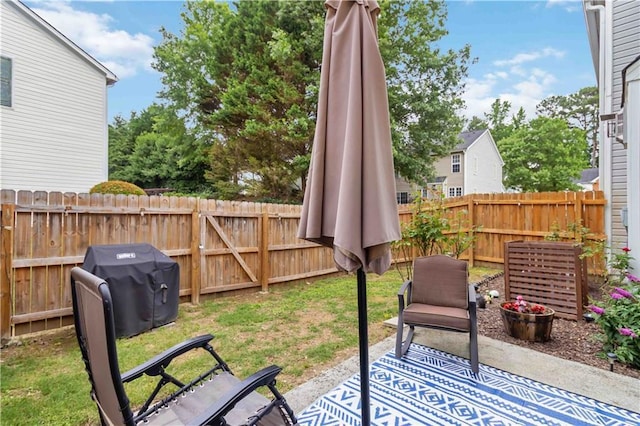 113 Regent Pl, Woodstock, GA 30188 - fenced backyard with a patio area and grilling area