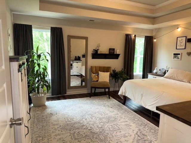 50 Scout Hut Rd, Danielsville, GA 30633 - bedroom featuring wood finished floors and ornamental molding