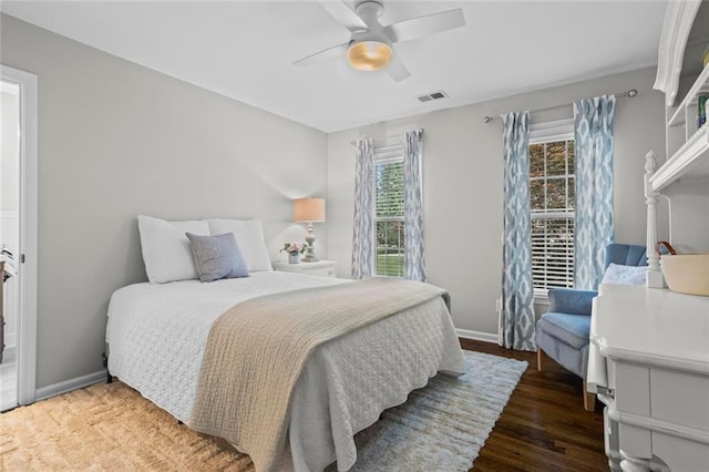 605 Linkside Holw, Alpharetta, GA 30005 - bedroom featuring wood finished floors and ceiling fan