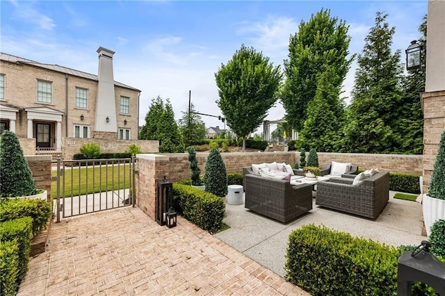 132 Grand Cres, Alpharetta, GA 30009 - view of patio / terrace with an outdoor hangout area