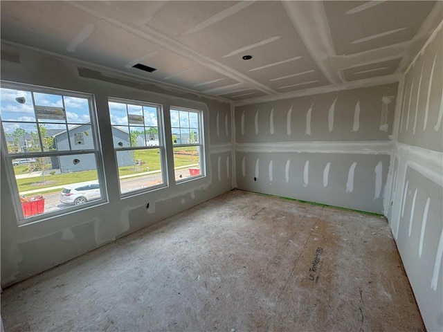 empty room with visible vents