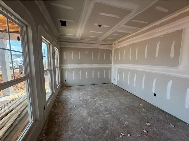 view of spare room