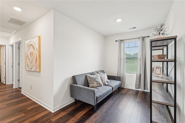29 Gaston Ct, Hoschton, GA 30548 - living area with dark wood-type flooring, baseboards, and recessed lighting