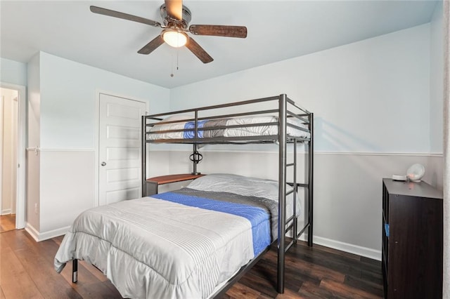29 Gaston Ct, Hoschton, GA 30548 - bedroom featuring wood finished floors, baseboards, and a ceiling fan