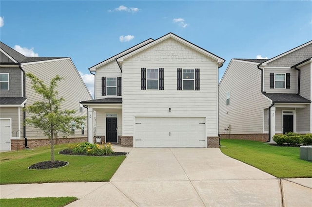 29 Gaston Ct, Hoschton, GA 30548 - craftsman house with a garage, driveway, and a front lawn