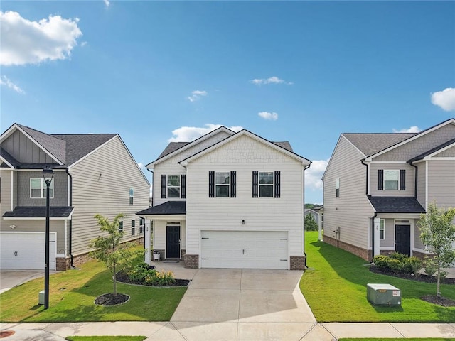 29 Gaston Ct, Hoschton, GA 30548 - craftsman-style home featuring a garage, driveway, and a front lawn