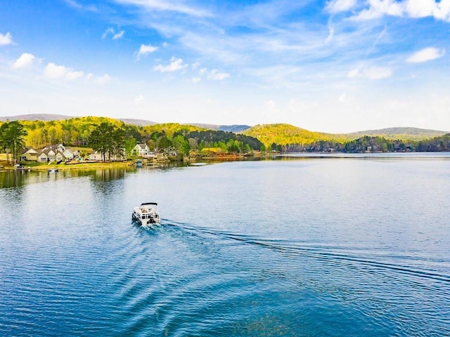 water view with a mountain view