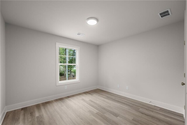 empty room featuring light wood-type flooring