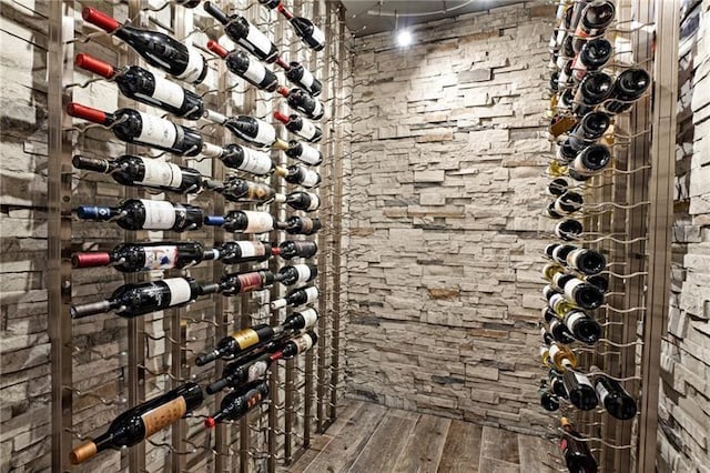 1604 Gilstrap Ln NW, Atlanta, GA 30318 - wine room featuring hardwood / wood-style floors