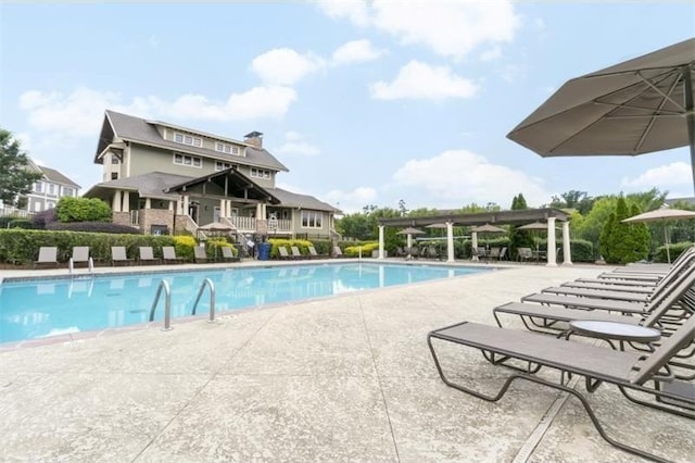 1604 Gilstrap Ln NW, Atlanta, GA 30318 - community pool featuring a pergola and a patio area