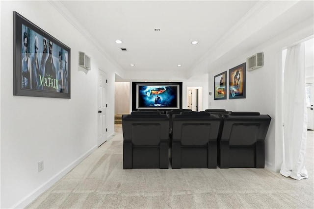 4011 Charrwood Trce, Marietta, GA 30062 - carpeted cinema room featuring ornamental molding, baseboards, and recessed lighting