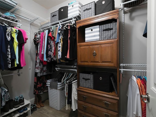712 Broken Arrow, Waleska, GA 30183 - walk in closet featuring wood finished floors