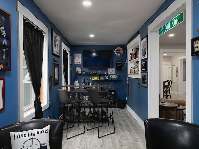 712 Broken Arrow, Waleska, GA 30183 - indoor dry bar with wood finished floors and recessed lighting