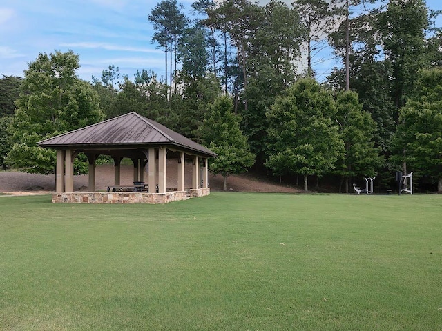 712 Broken Arrow, Waleska, GA 30183 - view of grassy yard featuring a gazebo