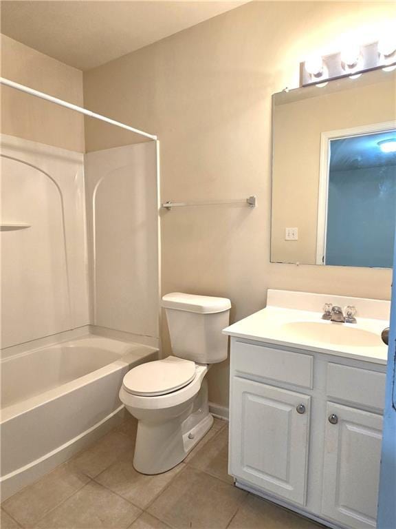 2104 Meadow Peak Rd, Duluth, GA 30097 - full bathroom featuring tile patterned flooring, vanity, shower / tub combination, and toilet