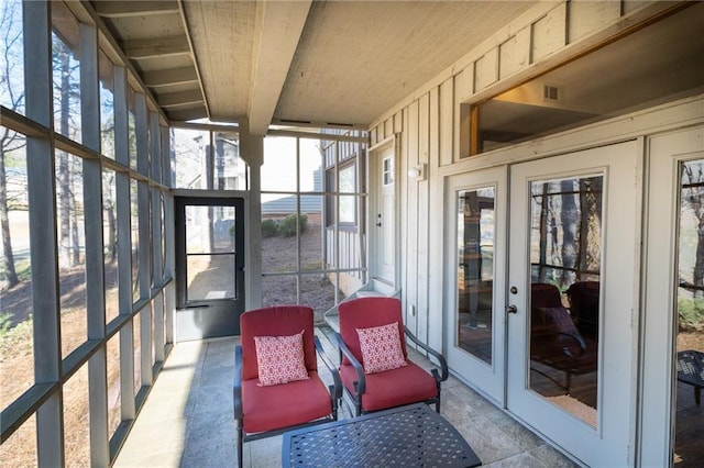 view of sunroom / solarium