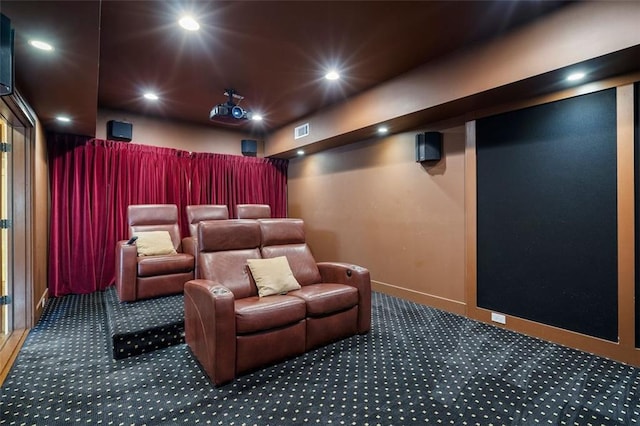 cinema with carpet flooring