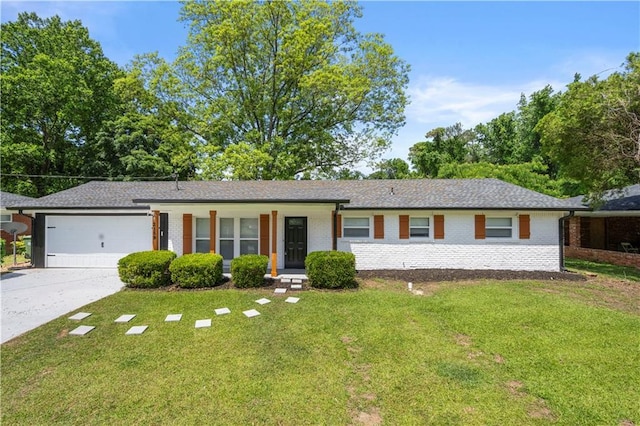 2159 Fairburn Rd SW, Atlanta, GA 30331 - single story home with a garage, brick siding, concrete driveway, and a front yard