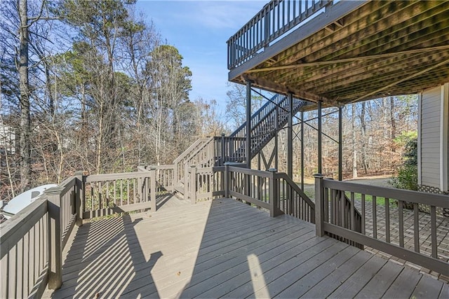 view of wooden deck