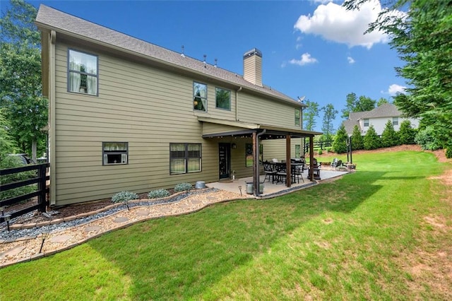 501 Rabun Ct, Canton, GA 30115 - rear view of property with a patio area and a chimney