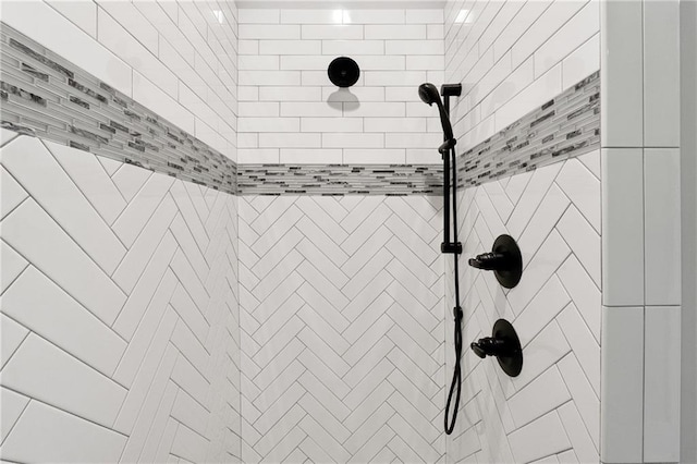 room details with tiled shower