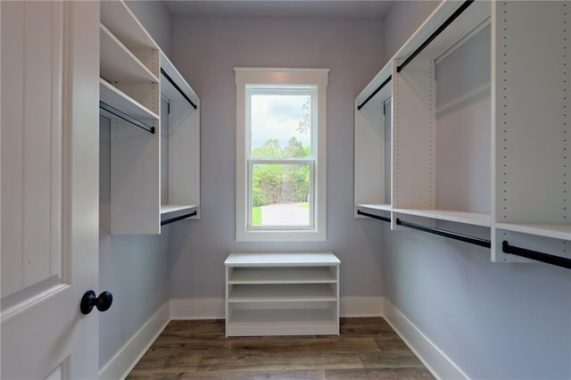 6449 Snelling Mill Rd, Flowery Branch, GA 30542 - walk in closet with wood finished floors